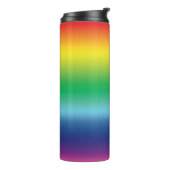 Pride regenboogvlag kleuren lgbtq lgbt patroon thermosbeker (Gedraaid links)
