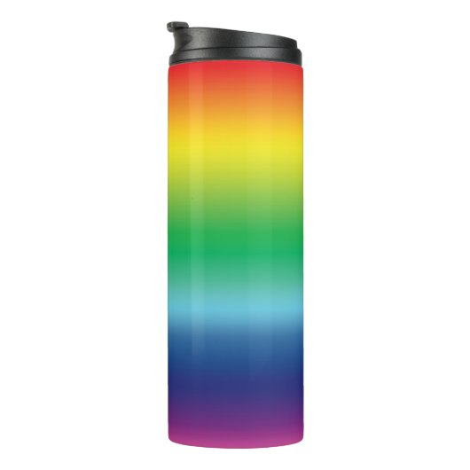 Pride regenboogvlag kleuren lgbtq lgbt patroon thermosbeker (Geroteerd rechts)