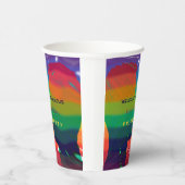 Pride regenboogvlaggenpartij met namen papieren bekers (Rechts)