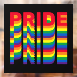 Pride regenboogzwarte lgbt lgbtq retro cool custom raamsticker