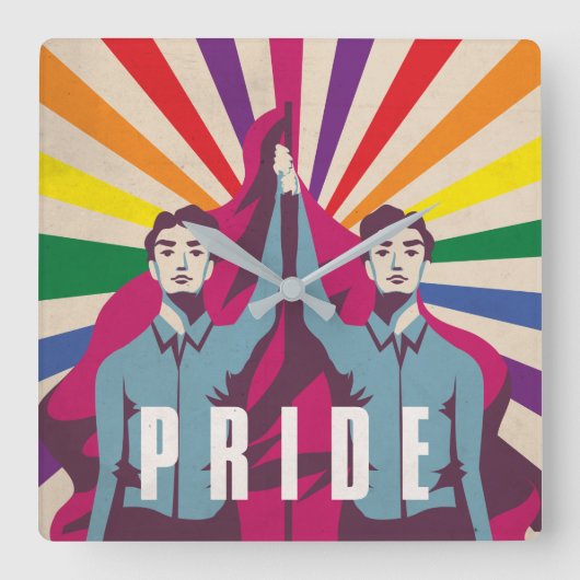  Pride Revolution Square Wall klok (Voorkant)
