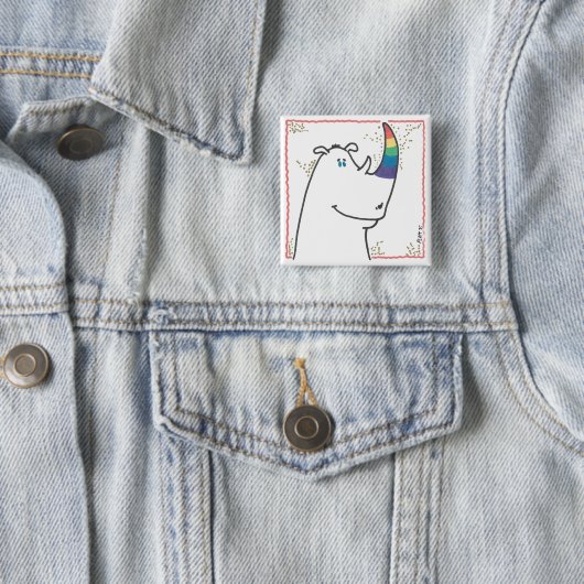 Pride Rhino Button (In situ)