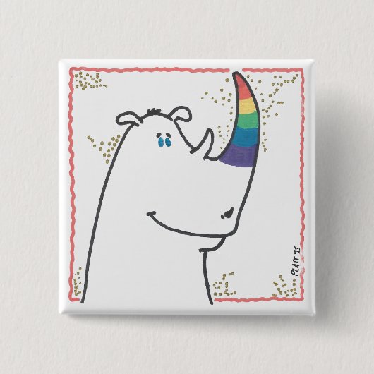Pride Rhino Button (Voorkant)
