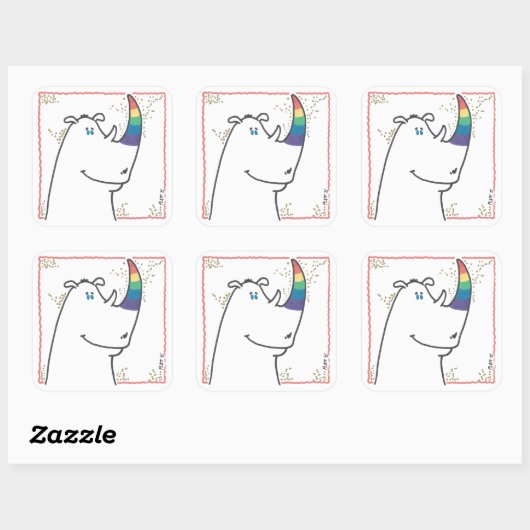 Pride Rhino sticker (Vel)