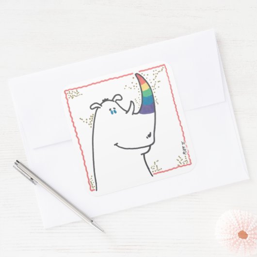 Pride Rhino sticker (Envelop)