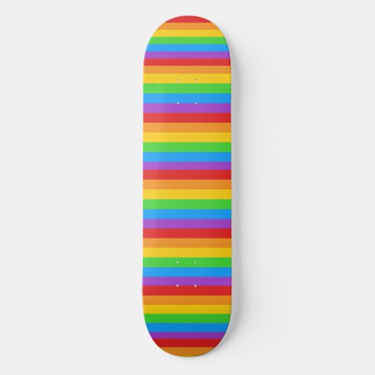 Pride Ride: horizontale regenboogvlag Persoonlijk Skateboard (Voorkant)