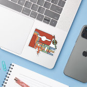 Pride & Ride Sticker (Laptop met iPhone)