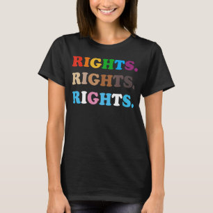 Pride Rights Blm Rights Lgbt Lesbian Rainbows Col T-shirt