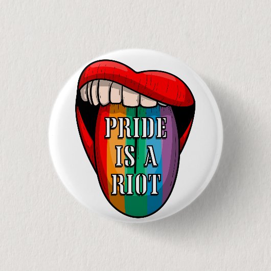 PRIDE Riot Ronde Button 3,2 Cm (Voorkant)