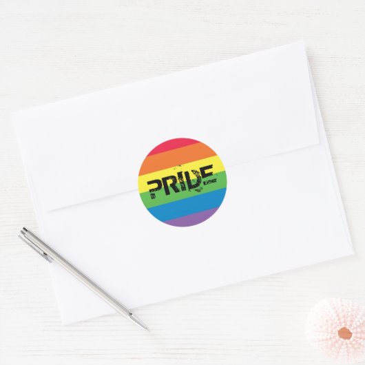 Pride! Ronde Sticker (Envelop)