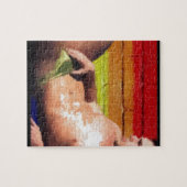 PRIDE Rooftop Hunk - origineel schilderij Legpuzzel (Horizontaal)