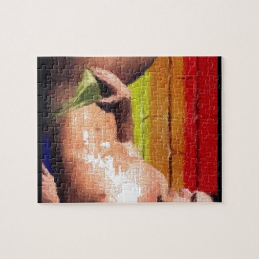 PRIDE Rooftop Hunk - origineel schilderij Legpuzzel (Horizontaal)