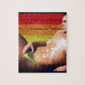 PRIDE Rooftop Hunk - origineel schilderij Legpuzzel (Verticaal)