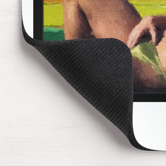 PRIDE Rooftop Hunk - origineel schilderij Muismat (Hoek)