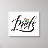 Pride Script Heart Canvas Afdruk (Voorkant)
