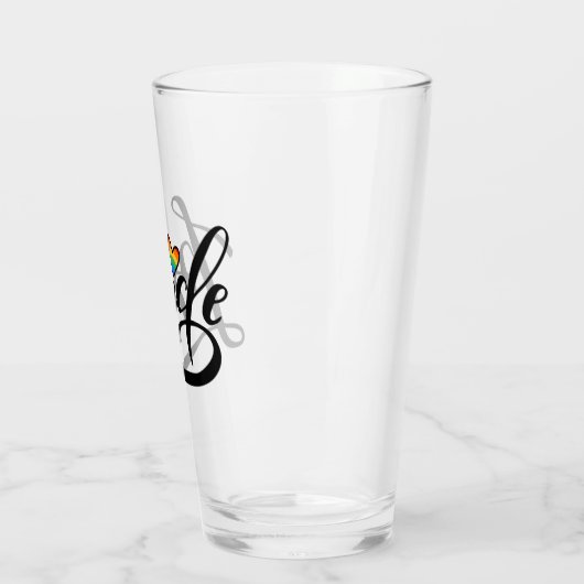 Pride Script Heart Glas (Links)