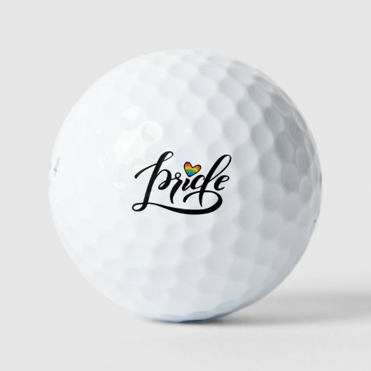 Pride Script Heart Golfballen (Voorkant)