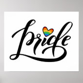 Pride Script Heart Poster (Voorkant)
