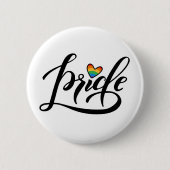 Pride Script Heart Ronde Button 5,7 Cm (Voorkant)
