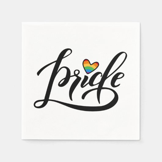 Pride Script Heart Servet (Voorkant)