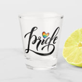 Pride Script Heart Shot Glas (Voorkant)