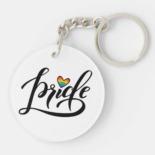 Pride Script Heart Sleutelhanger (Achterkant)