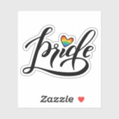 Pride Script Heart Sticker (Vel)