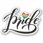 Pride Script Heart Sticker (Voorkant)
