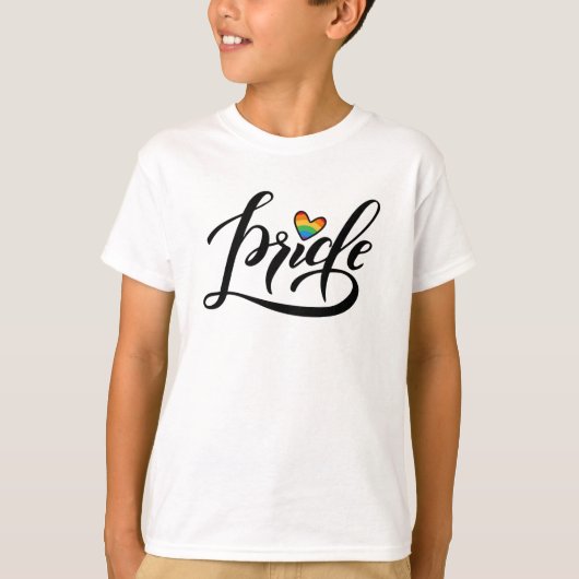 Pride Script Heart T-shirt (Voorkant)