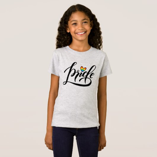 Pride Script Heart T-shirt (Voorkant volledig)