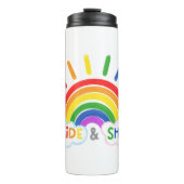 Pride & Shine LGBTQ+ Rainbow Happy Thermosbeker (Voorkant)