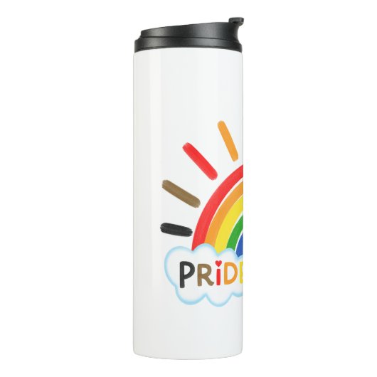 Pride & Shine LGBTQ+ Rainbow Happy Thermosbeker (Gedraaid links)