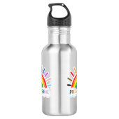 Pride & Shine LGBTQ+ Rainbow Happy Waterfles (Achterkant)