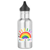 Pride & Shine LGBTQ+ Rainbow Happy Waterfles (Links)