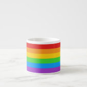 Pride Shot: Regenboogvlag Espresso Kop (Voorkant)