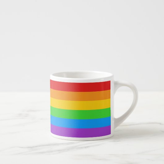 Pride Shot: Regenboogvlag Espresso Kop (Rechts)