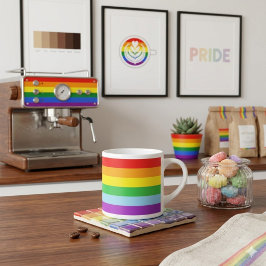 Pride Shot: Regenboogvlag Espresso Kop