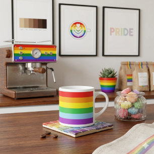 Pride Shot: Regenboogvlag Espresso Kop