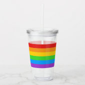 Pride Sipper: Regenboogvlag Acryl Drinkbeker (Voorkant)