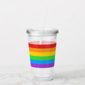 Pride Sipper: Regenboogvlag Acryl Drinkbeker (Achterkant)
