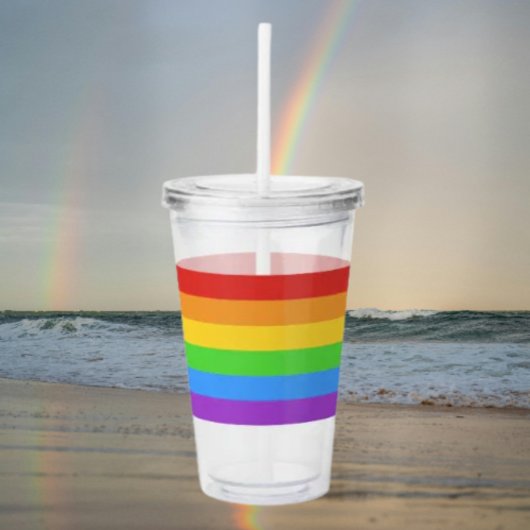 Pride Sipper: Regenboogvlag Acryl Drinkbeker