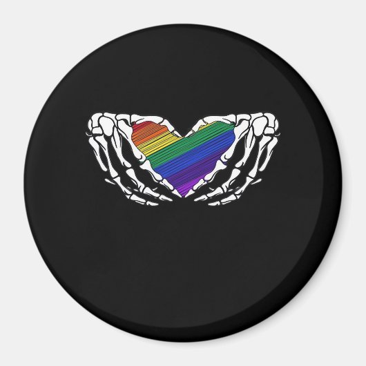 Pride - Skeleton Hands Holding Heart Classic Magneet (Voorkant)