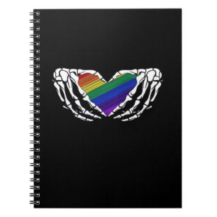 Pride - Skeleton Hands Holding Heart Classic Notitieboek