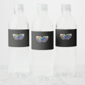 Pride - Skeleton Hands Holding Heart Classic Waterfles Etiket (Flessen)