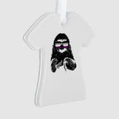 Pride Sloth Asexual Flag zonnebril Ornament (voorkant)
