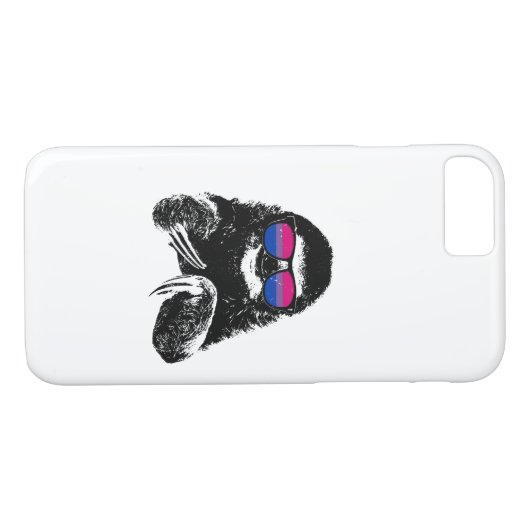 Pride Sloth Bisexual Flag Sunbribribril Case-Mate iPhone Case (Achterkant (Horizontaal))