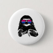 Pride Sloth Bisexual Flag Sunbribribril Ronde Button 5,7 Cm (Voorkant)