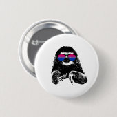 Pride Sloth Bisexual Flag Sunbribribril Ronde Button 5,7 Cm (Voorkant /achterkant)