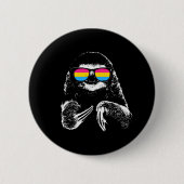 Pride Sloth Pansexual Flag zonnebril Ronde Button 5,7 Cm (Voorkant)