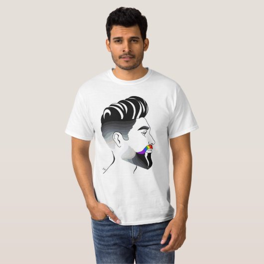 Pride snor t-shirt (Voorkant volledig)